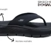 Skechers Go Walk Flex Sandals Mens Comfort Slip On Sandals Size 7 8 9 10 11 12 Black