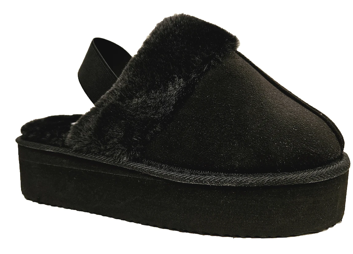 Krush Platform Slippers Ladies Slingback Mules Size 3 4 5 6 7 8 Black 1 Krush Platform Slippers Ladies Slingback Mules Size 3 4 5 6 7 8 Black
