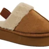 Krush Platform Slippers Ladies Slingback Mules Size 3 4 5 6 7 8 Brown
