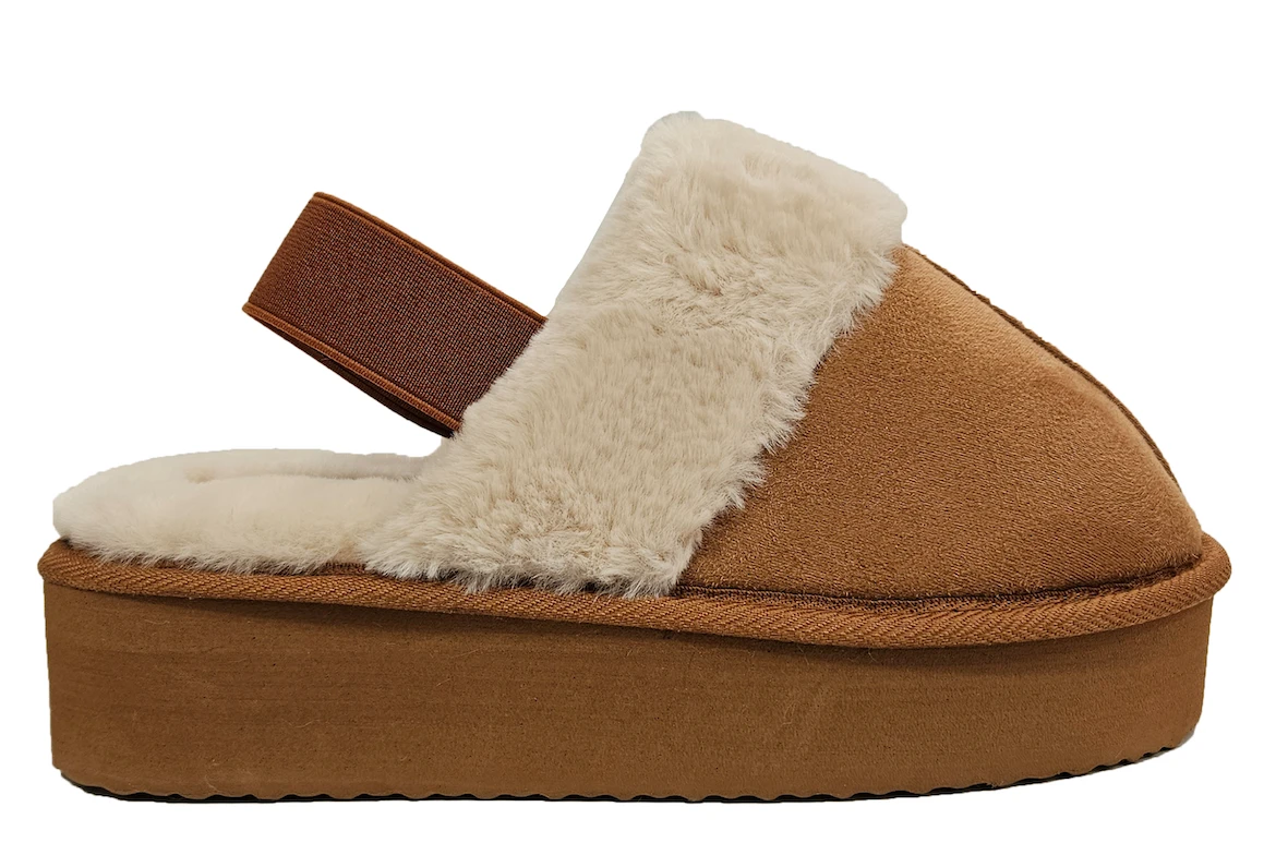 Krush Platform Slippers Ladies Slingback Mules Size 3 4 5 6 7 8 Brown 2 Krush Platform Slippers Ladies Slingback Mules Size 3 4 5 6 7 8 Brown - Image 2