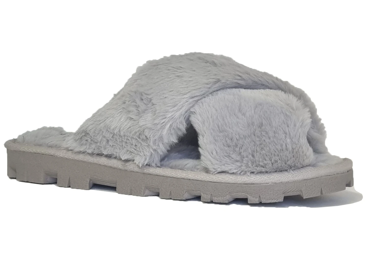 Jo & Joe Ladies Grey Fleece Lined Mule Comfort Slippers 1 Jo & Joe Ladies Grey Fleece Lined Mule Comfort Slippers